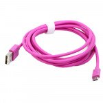 Wholesale V8V9 Micro 2A USB Heavy Duty Cable 6FT (Hot Pink)